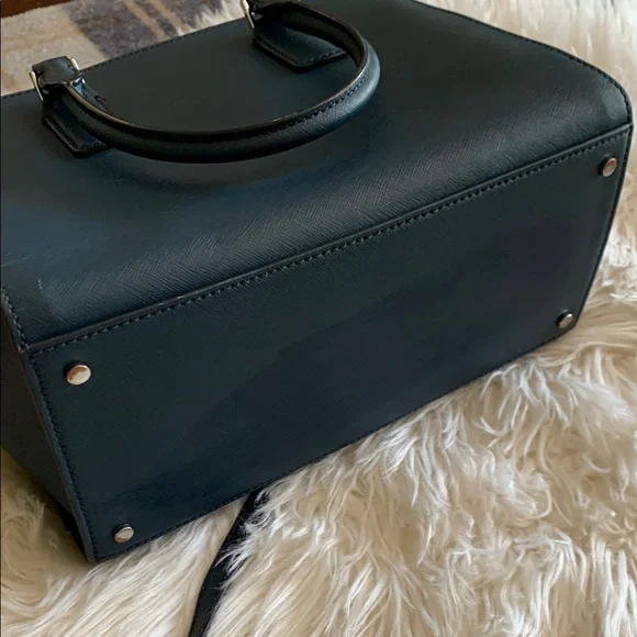 Kate Spade Blue and Purple Satchel with Silver Hardware - Picture 8 of 11